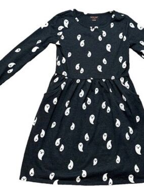 Cat & Jack Ghost Theme Halloween Dress Sz S (6)